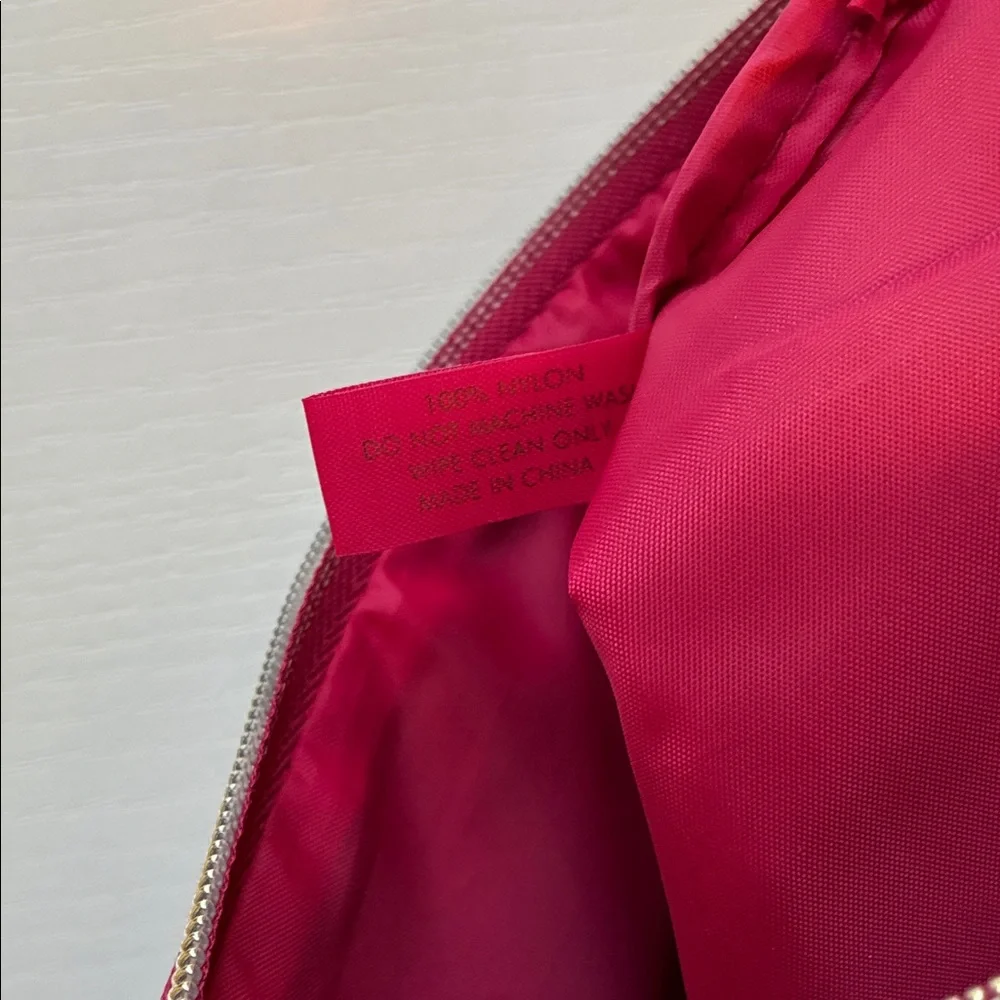 Estée Lauder Pink Gold Tone Cosmetic Makeup Travel Bag